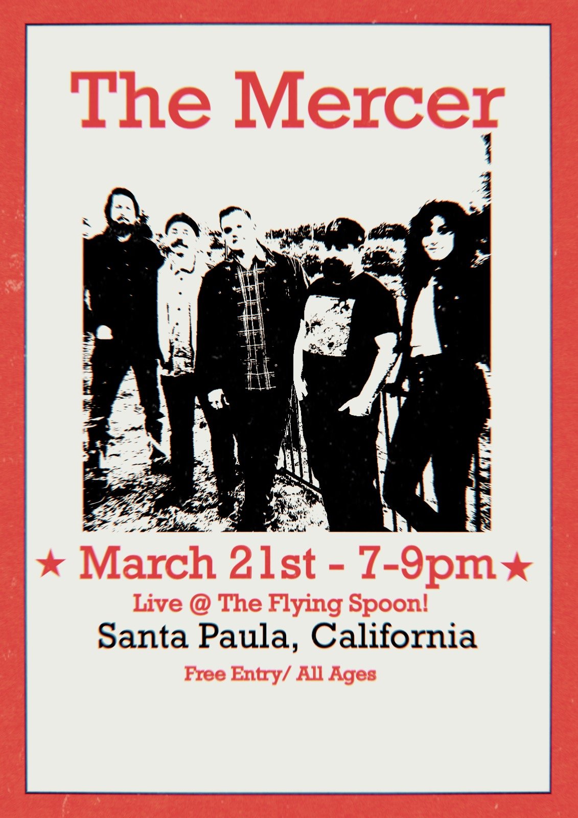 Live Music at The Flying Spoon, Featuring The Mercer