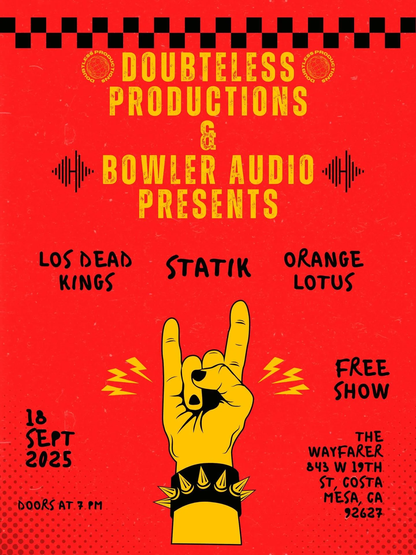 The dynamic duo is back and we are putting on another FREE show @wayfarercm Sept 18 🤘

We are very excited to be working with @bowleraudio to bring you the best local music that Orange County 🍊 has to offer 👌

We are very excited to have these ama