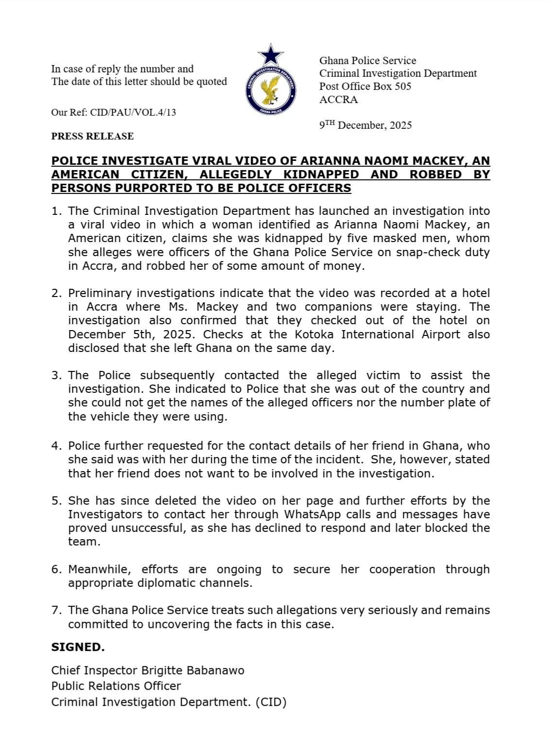 Police Probe Viral Video of U.S. Citizen Claiming She Was Kidnapped by Men Posing as Officers