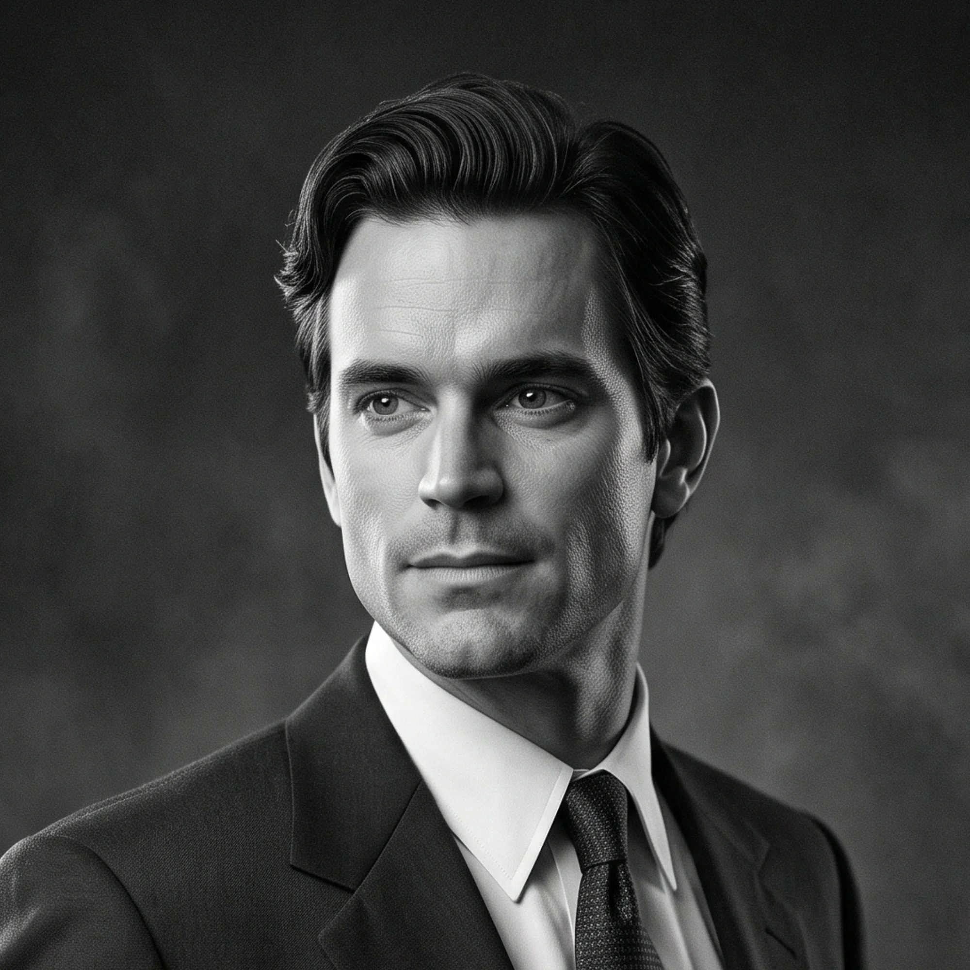 Black-and-white portrait of private investigator Max Moxie.