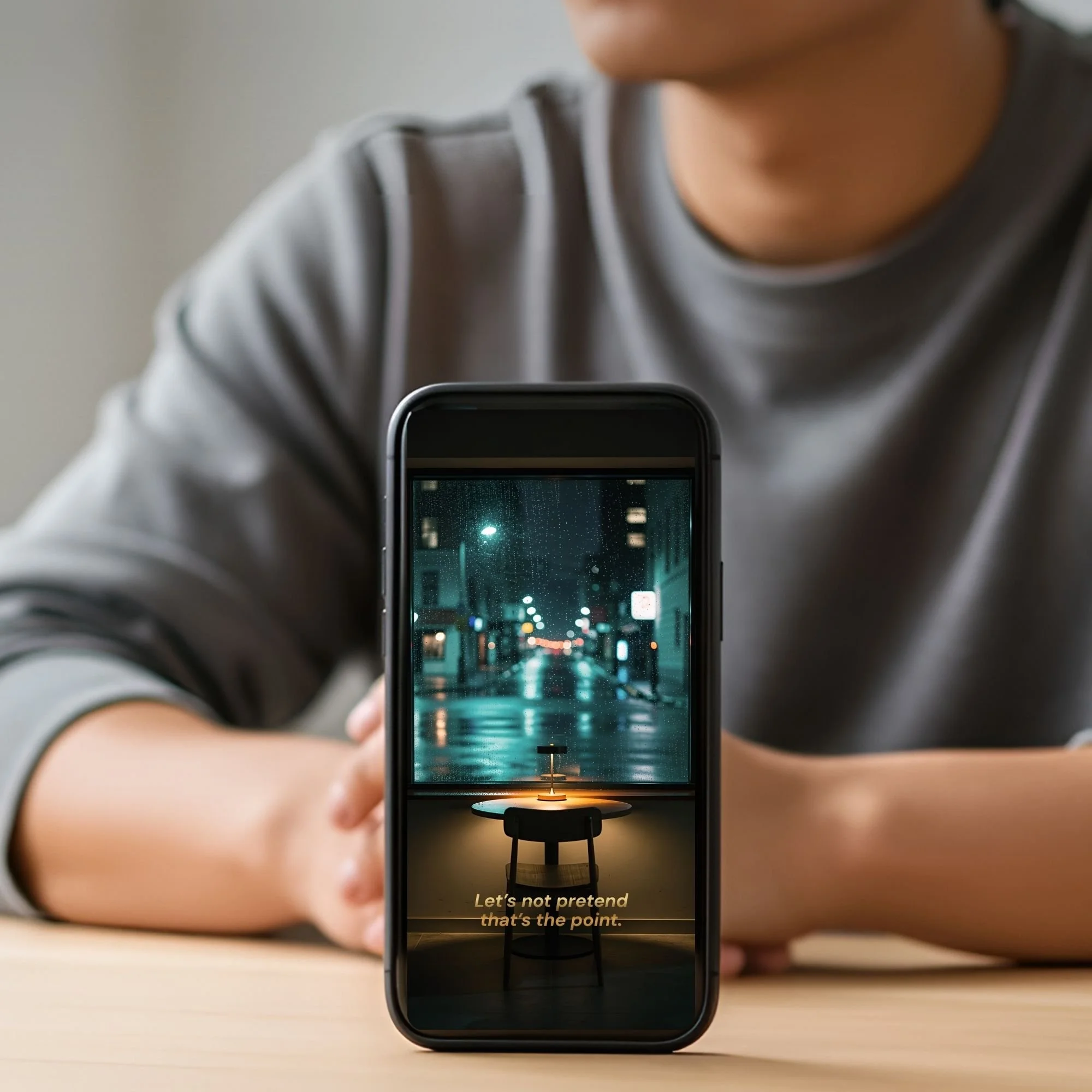 Let's not pretend that's the point digital wallpaper from City Backtalk