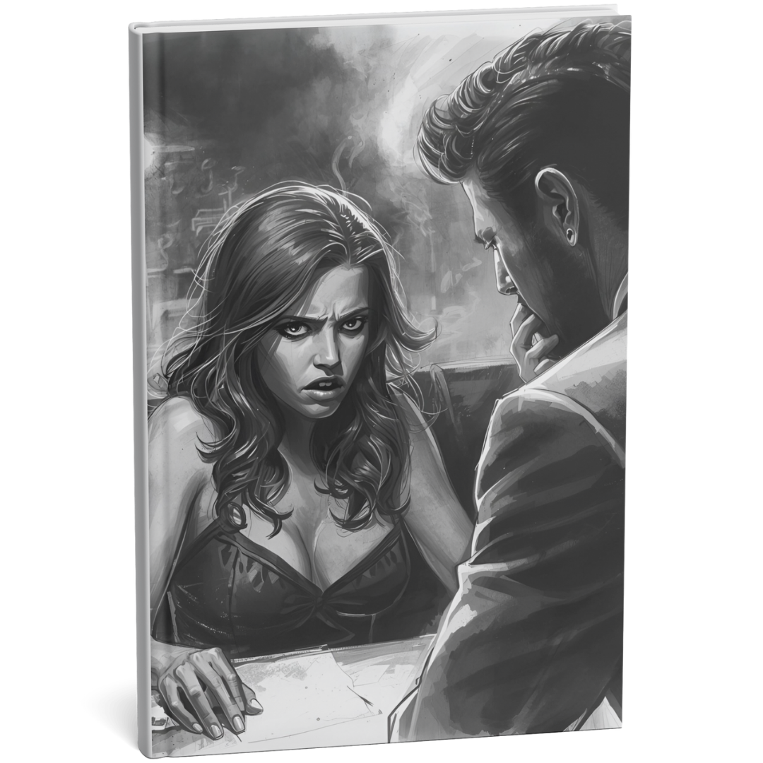 noir fiction short story book cover illustration for Anger Mismanagement