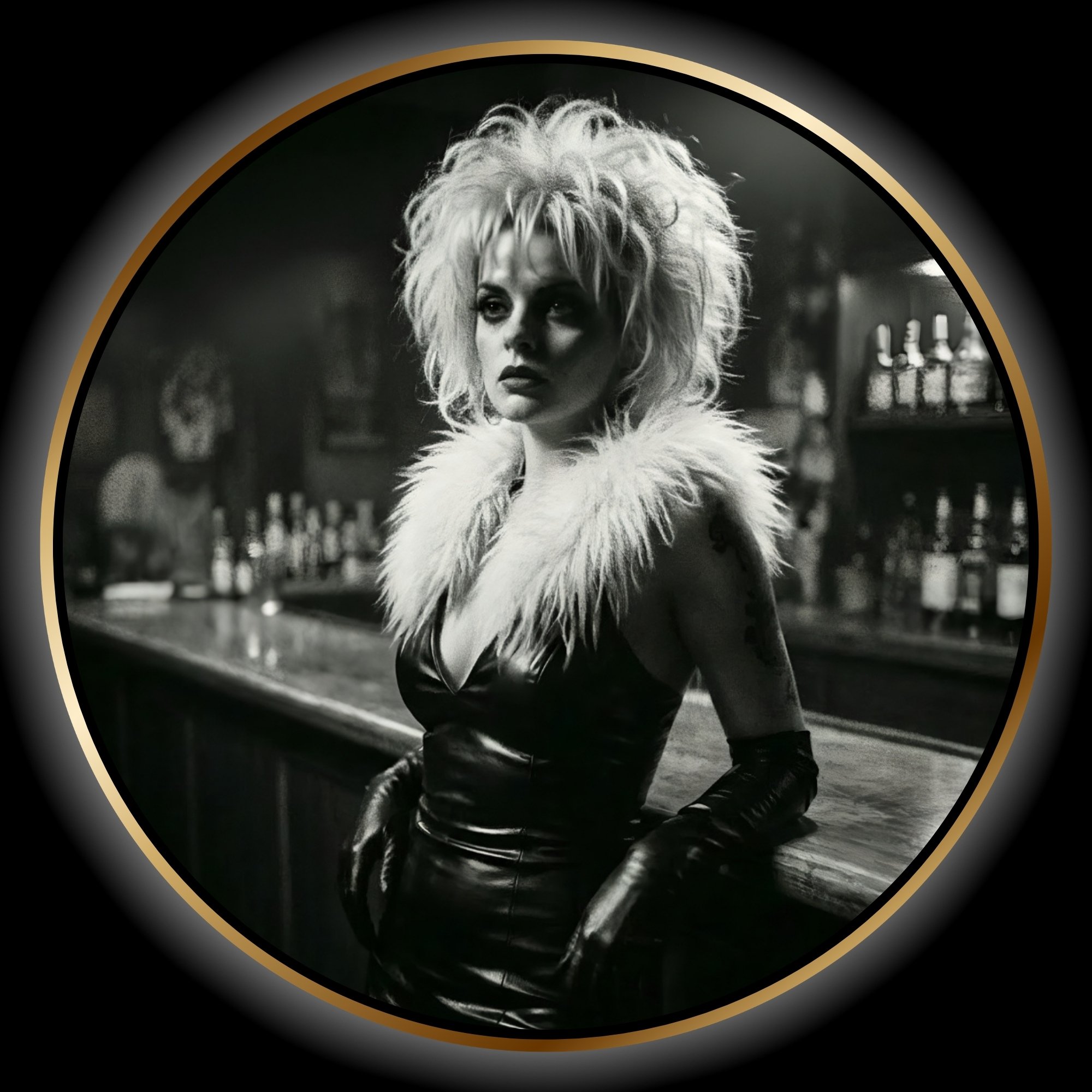 Jeannie waiting for some excitement at the bar while she waits for Shackley to arrive in Cocaine Nights