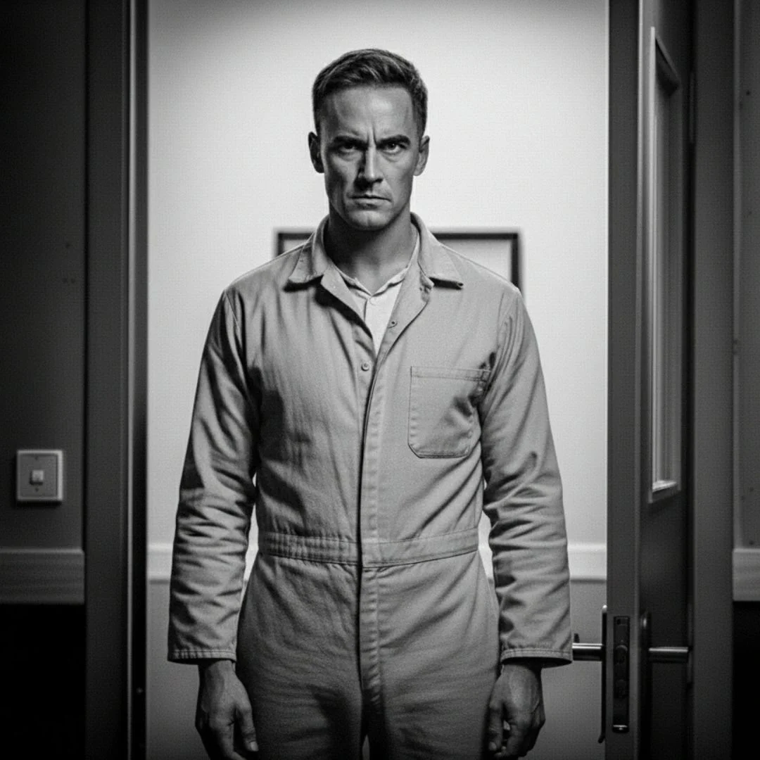 Nicky Grogan being brought into the interrogation room