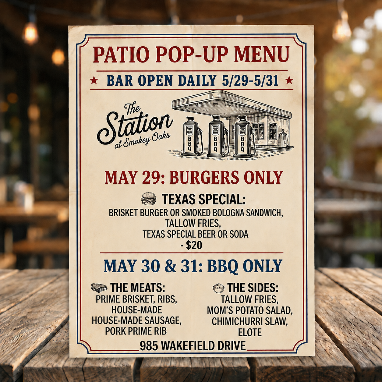 Patio Pop-Up!
