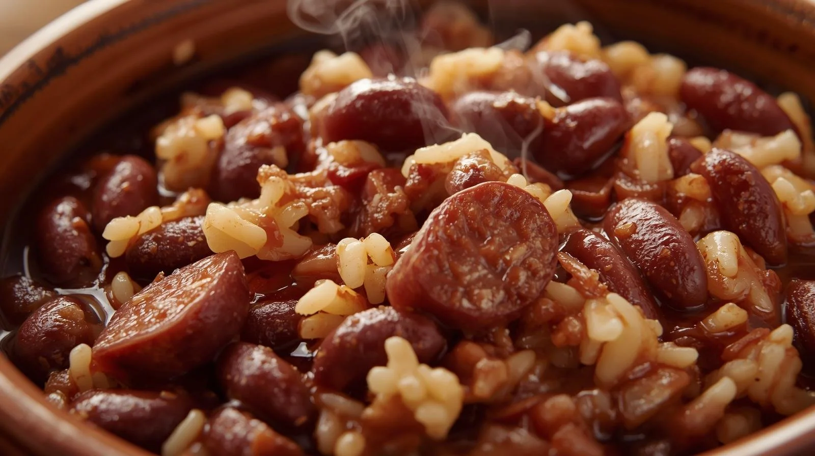 Classic Red Beans and Rice with Smoked Sausage