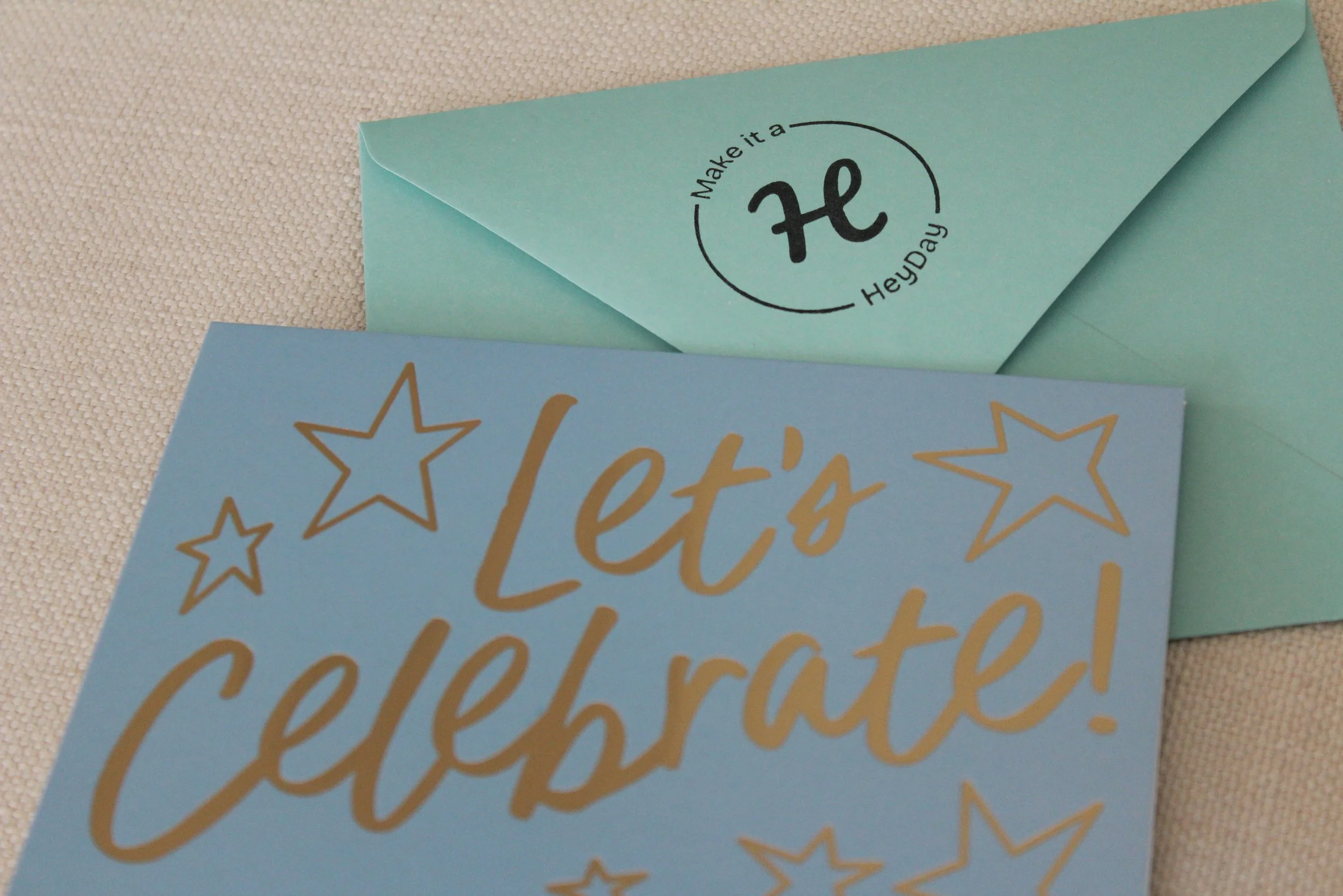 HeyDay envelope and card