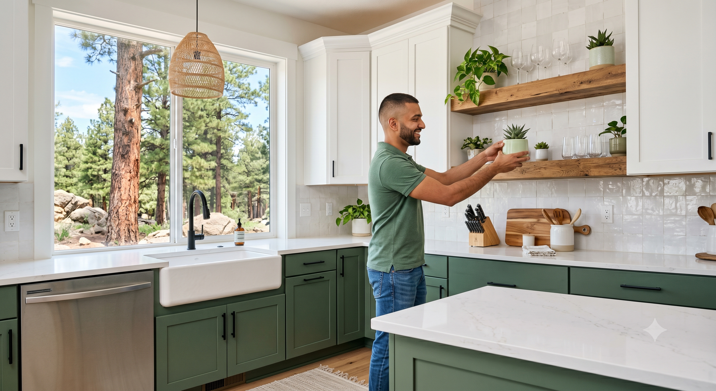 Keystone Painters high quality house painting. Kitchen cabinets, cabinetry, interior house painting.