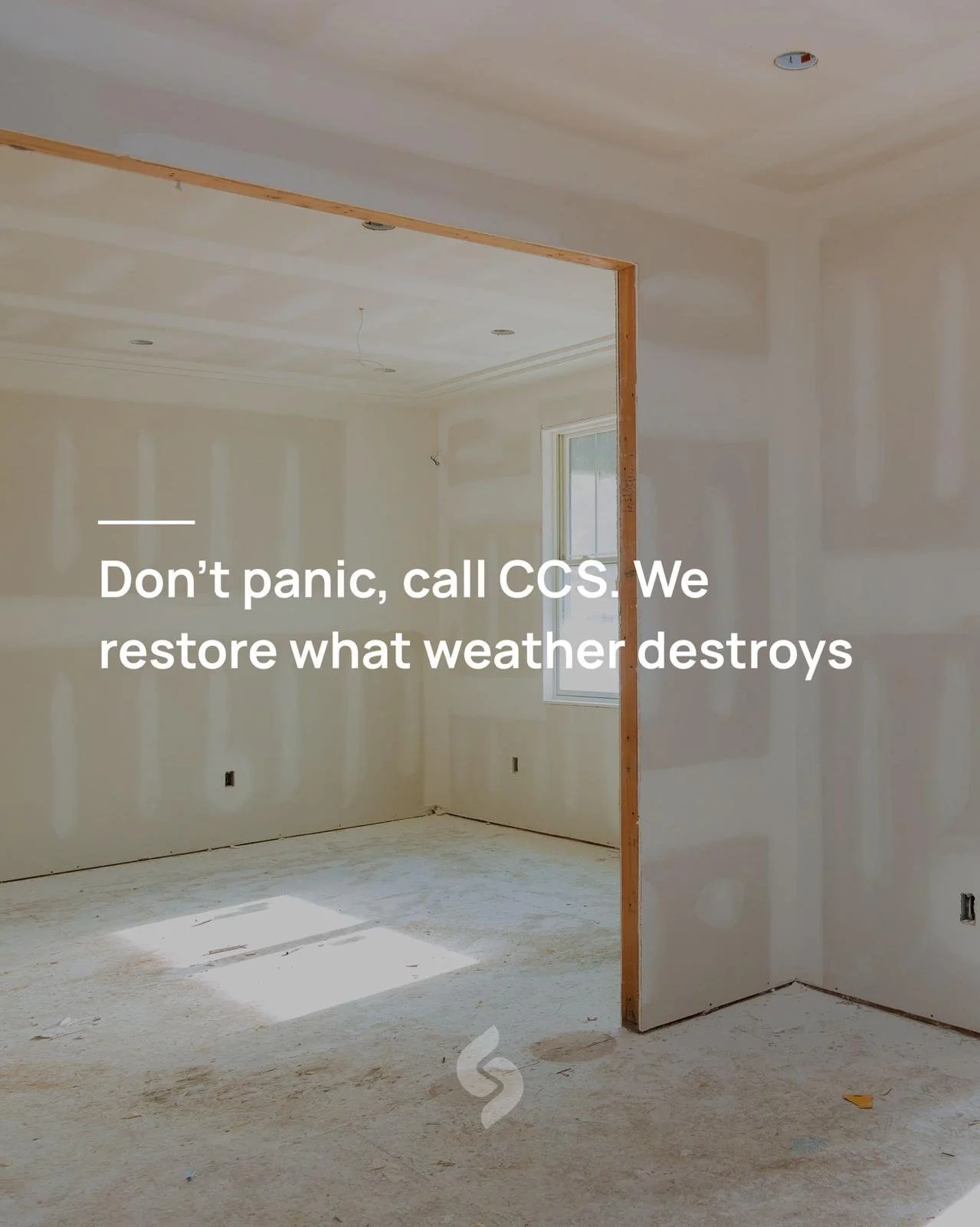 Interior reconstruction after water damage in Houston home