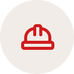 Red alarm siren icon on a light gray circular background