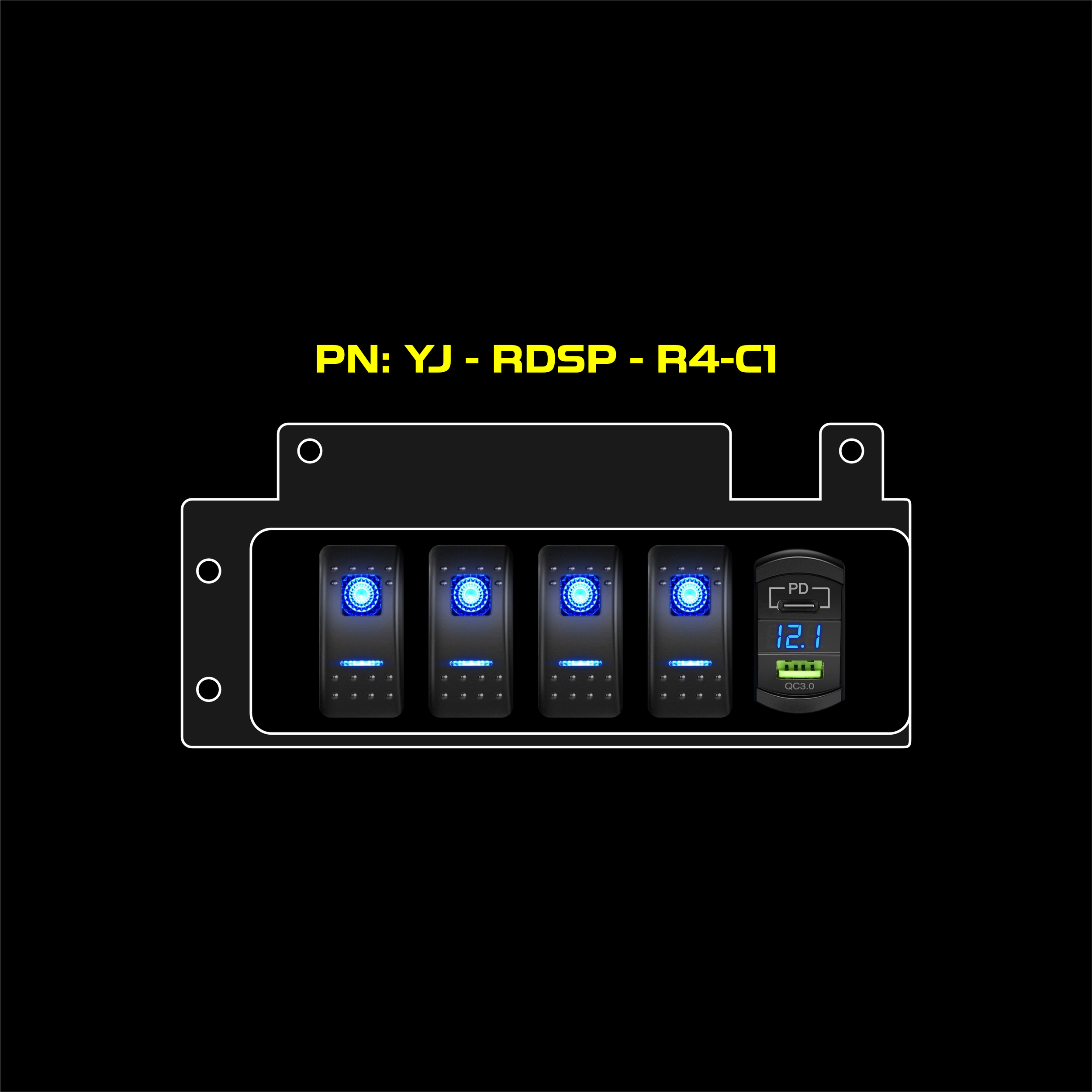 RadioSilent - YJ Radio Delete Switch Panel