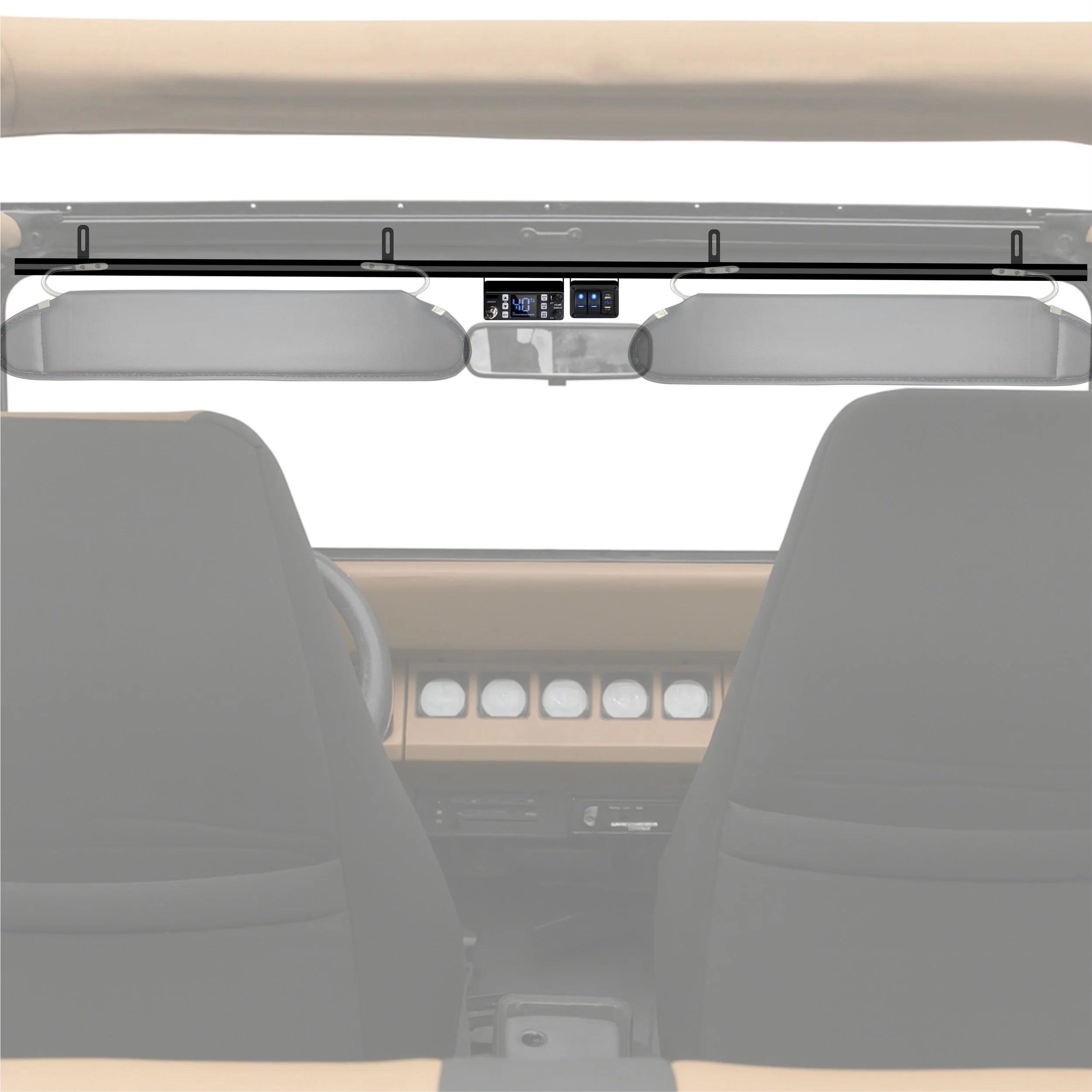 YJ Windshield Frame Accessory Rail