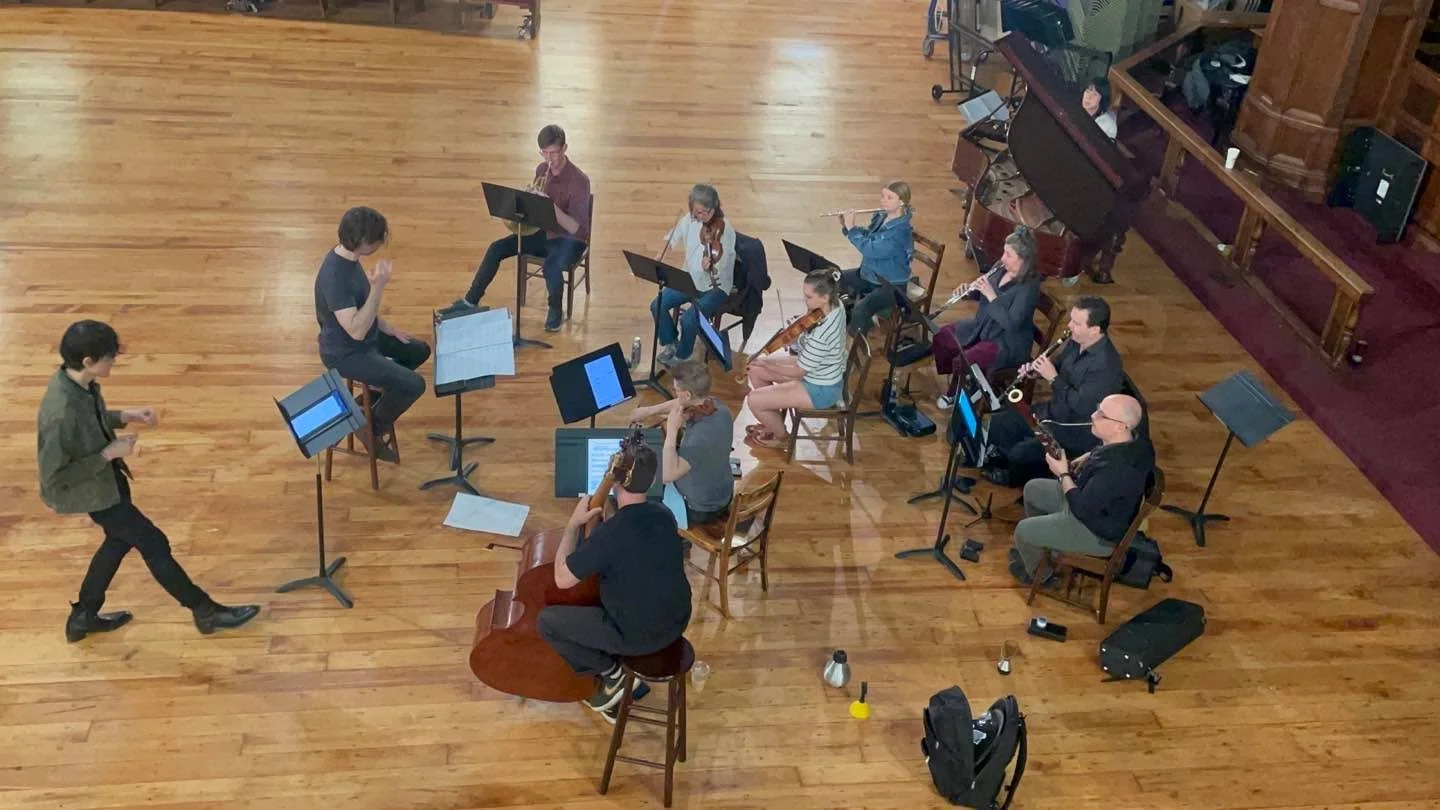 Getting ready for the 6 pm Talea show at Elebash. Love this music!