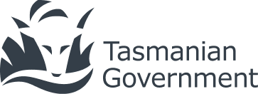Logo of the Tasmanian Government featuring a stylized image of a Tasmanian devil with the text 'Tasmanian Government'