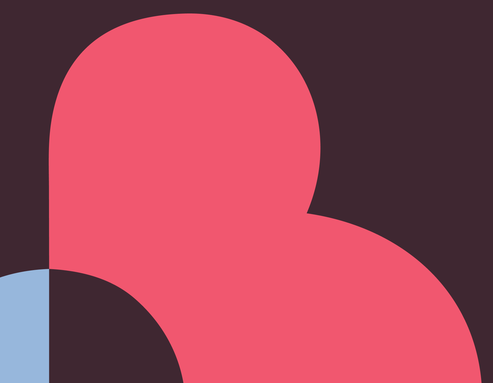Abstract digital illustration of overlapping circles in shades of pink, black, and light purple.