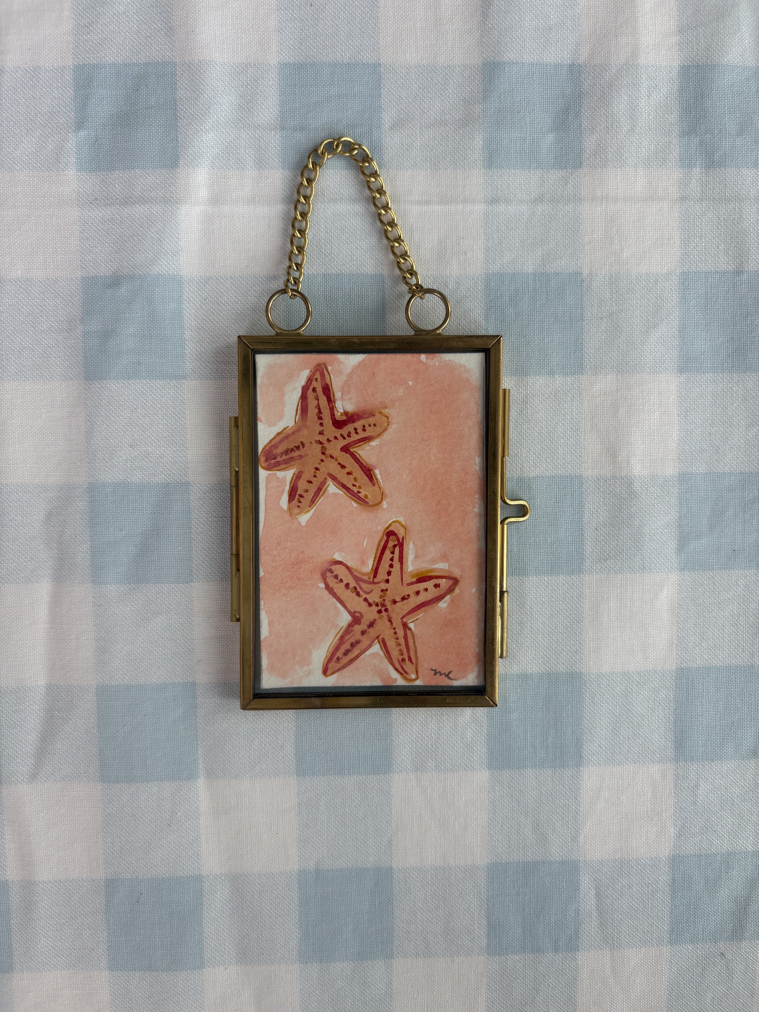 Starfish Mini — Original Framed Watercolor