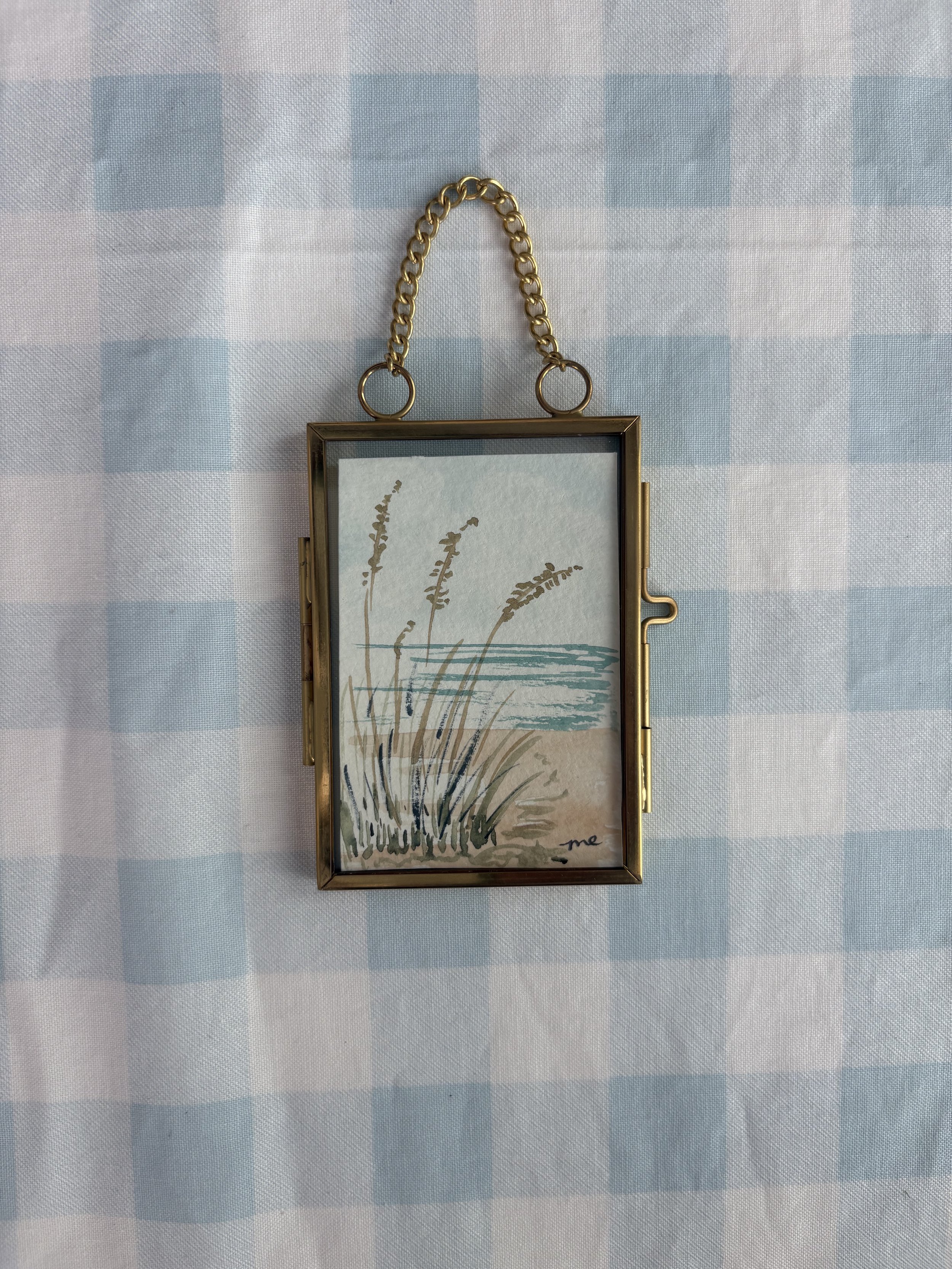 Sea Oats Mini — Original Framed Watercolor