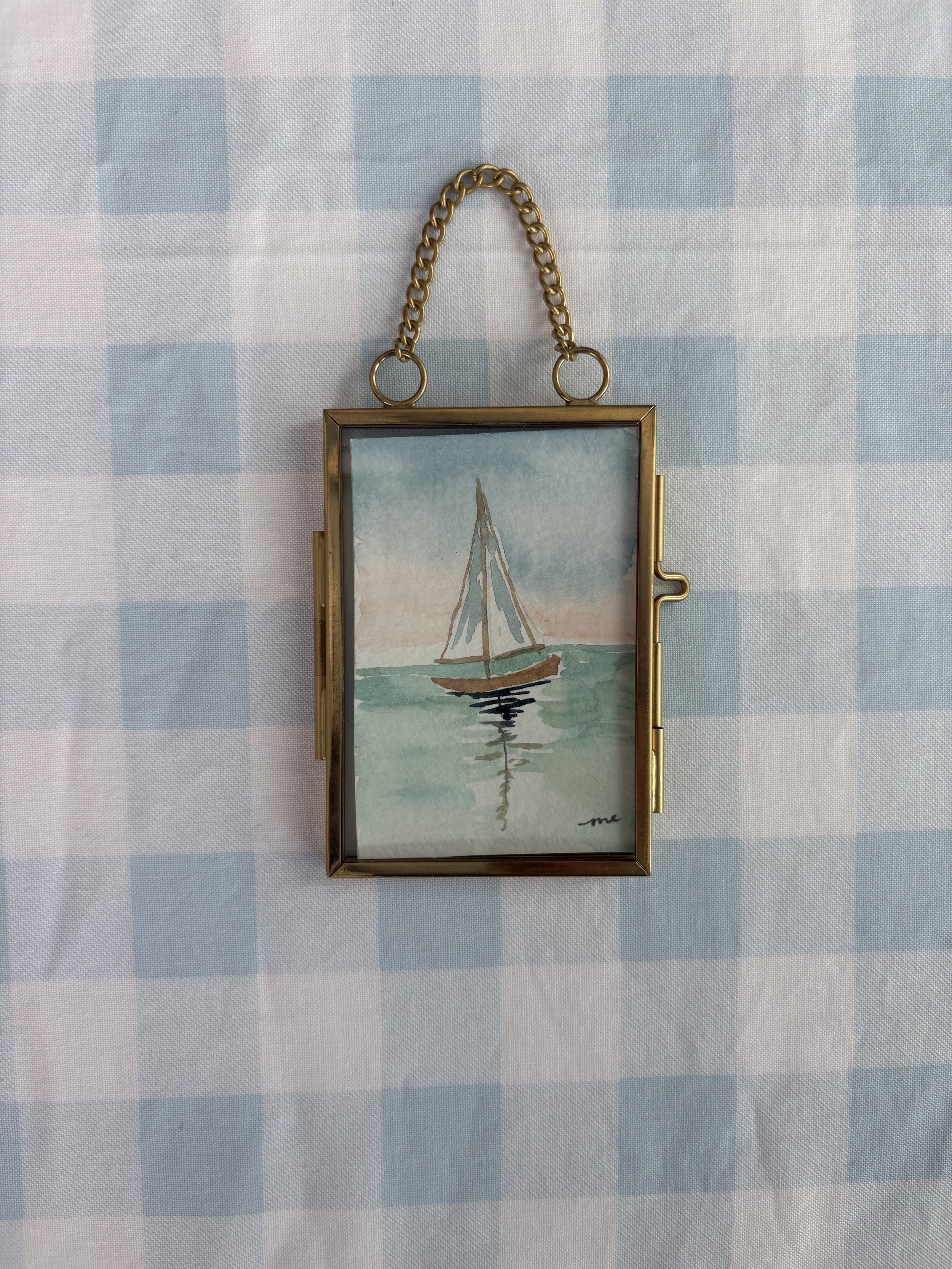 Sail Away Mini — Original Framed Watercolor
