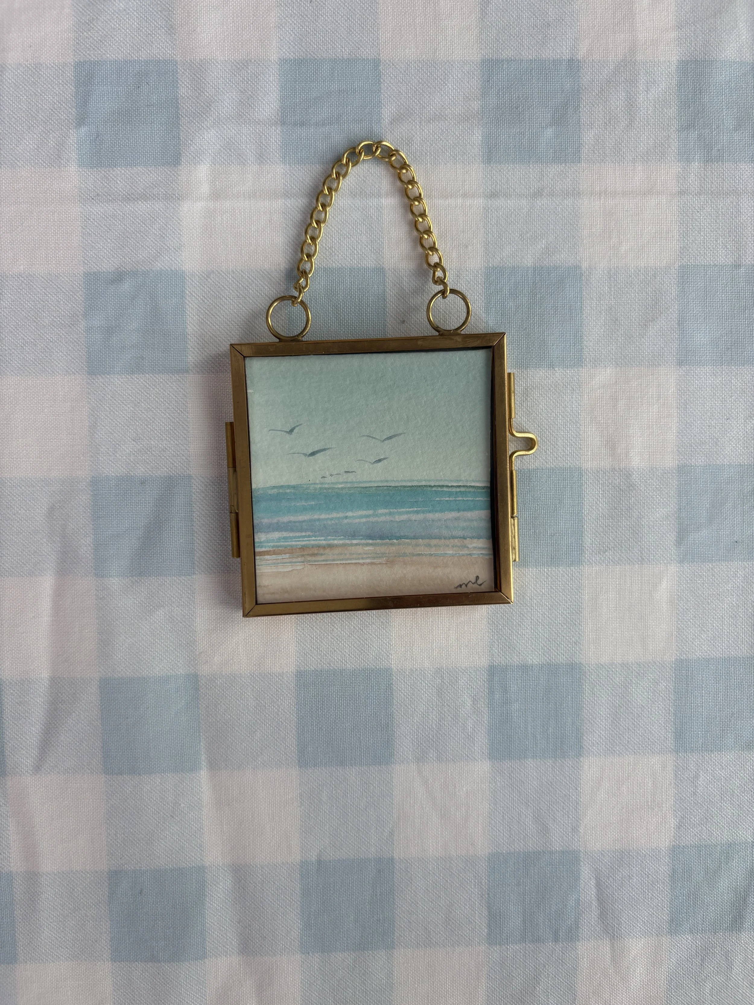 By the Sea Mini — Original Framed Watercolor