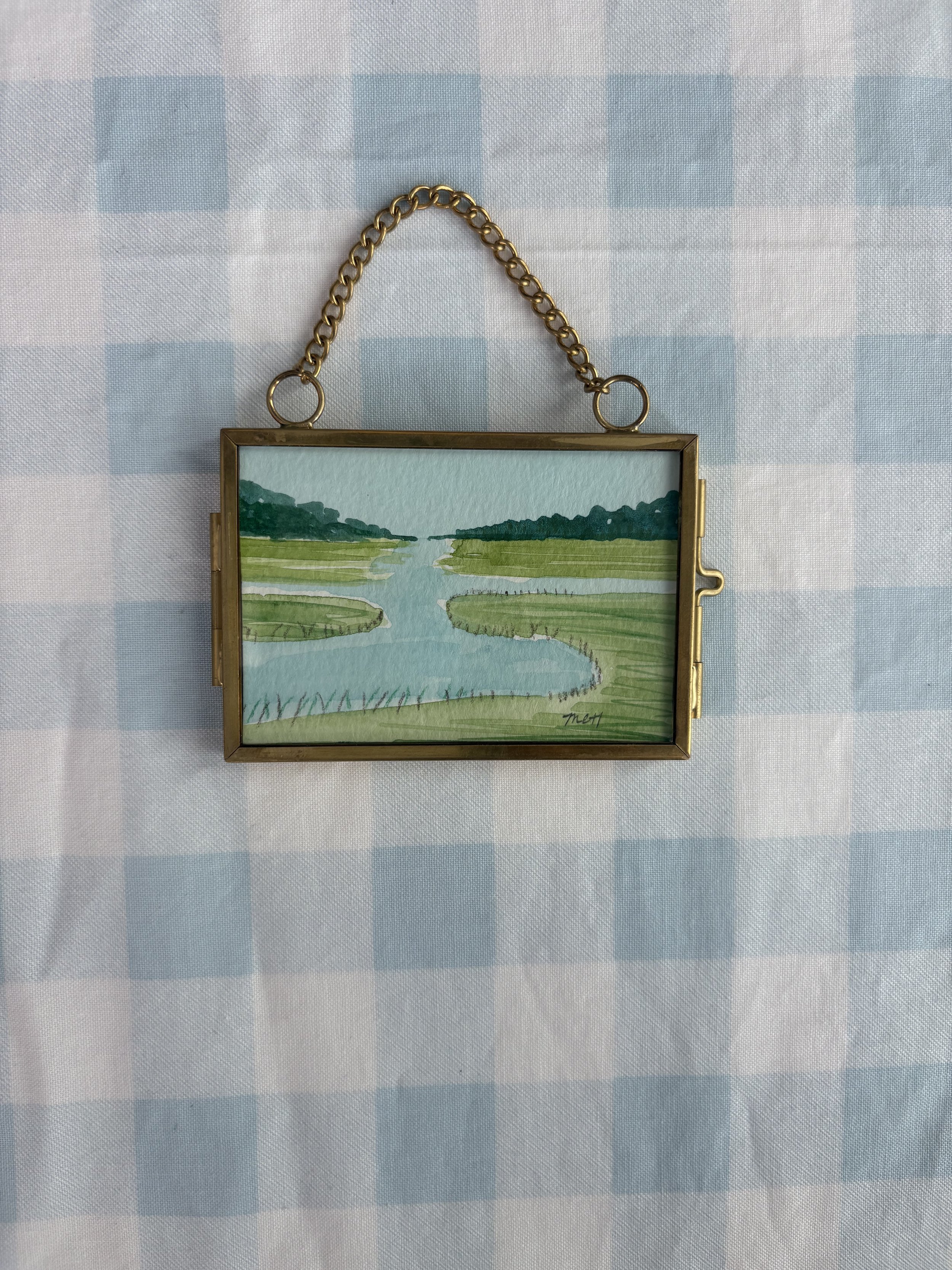 Salt Marsh Mini — Original Framed Watercolor