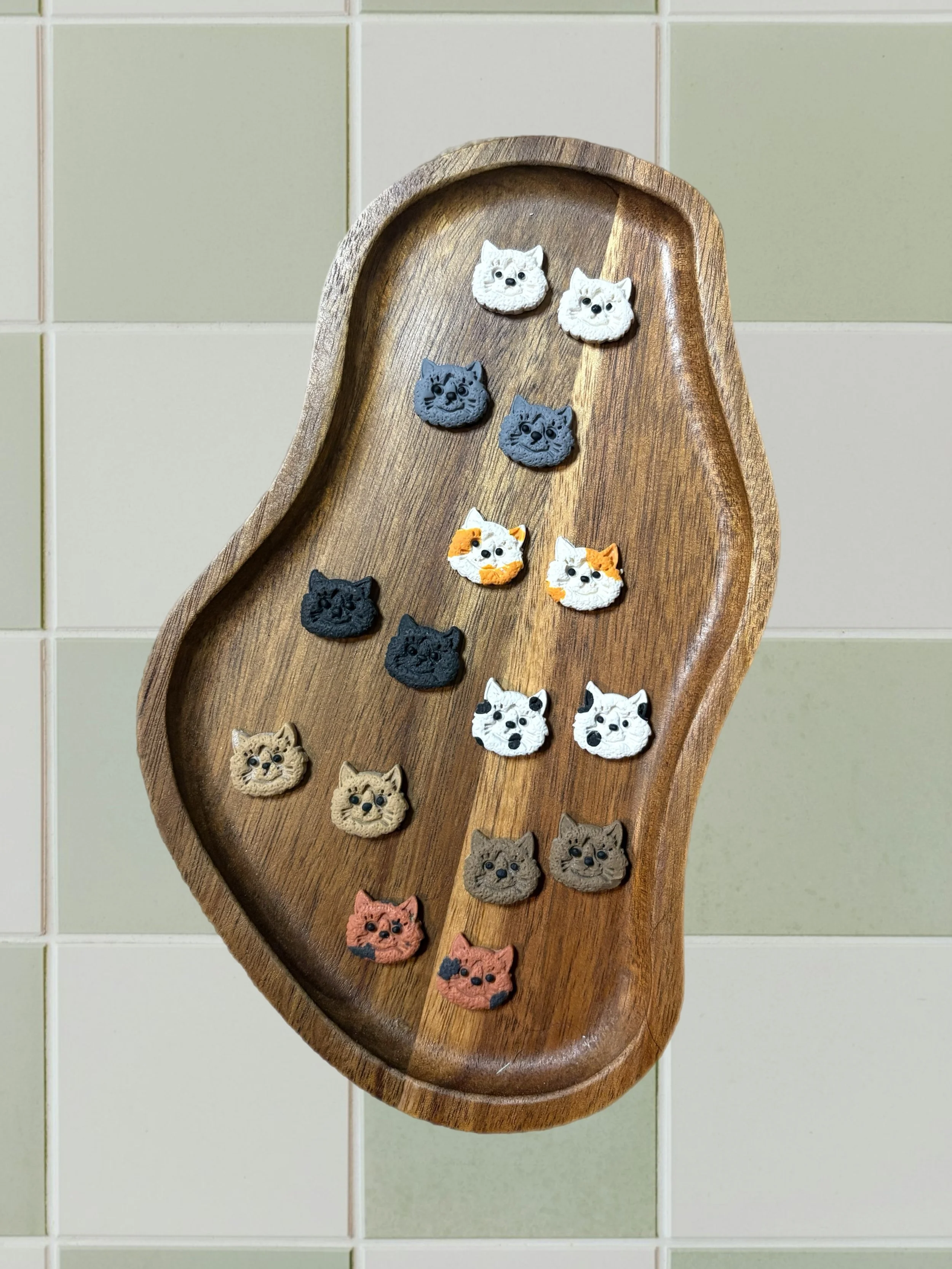 Fluffy Cat Studs