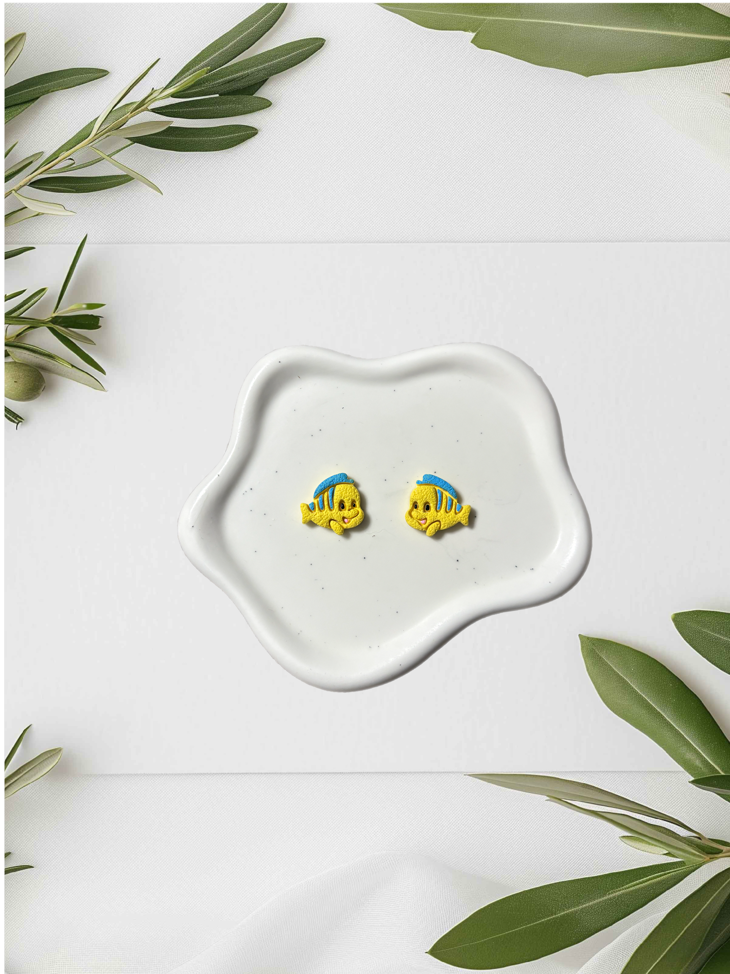 Flounder - Little Mermaid Studs
