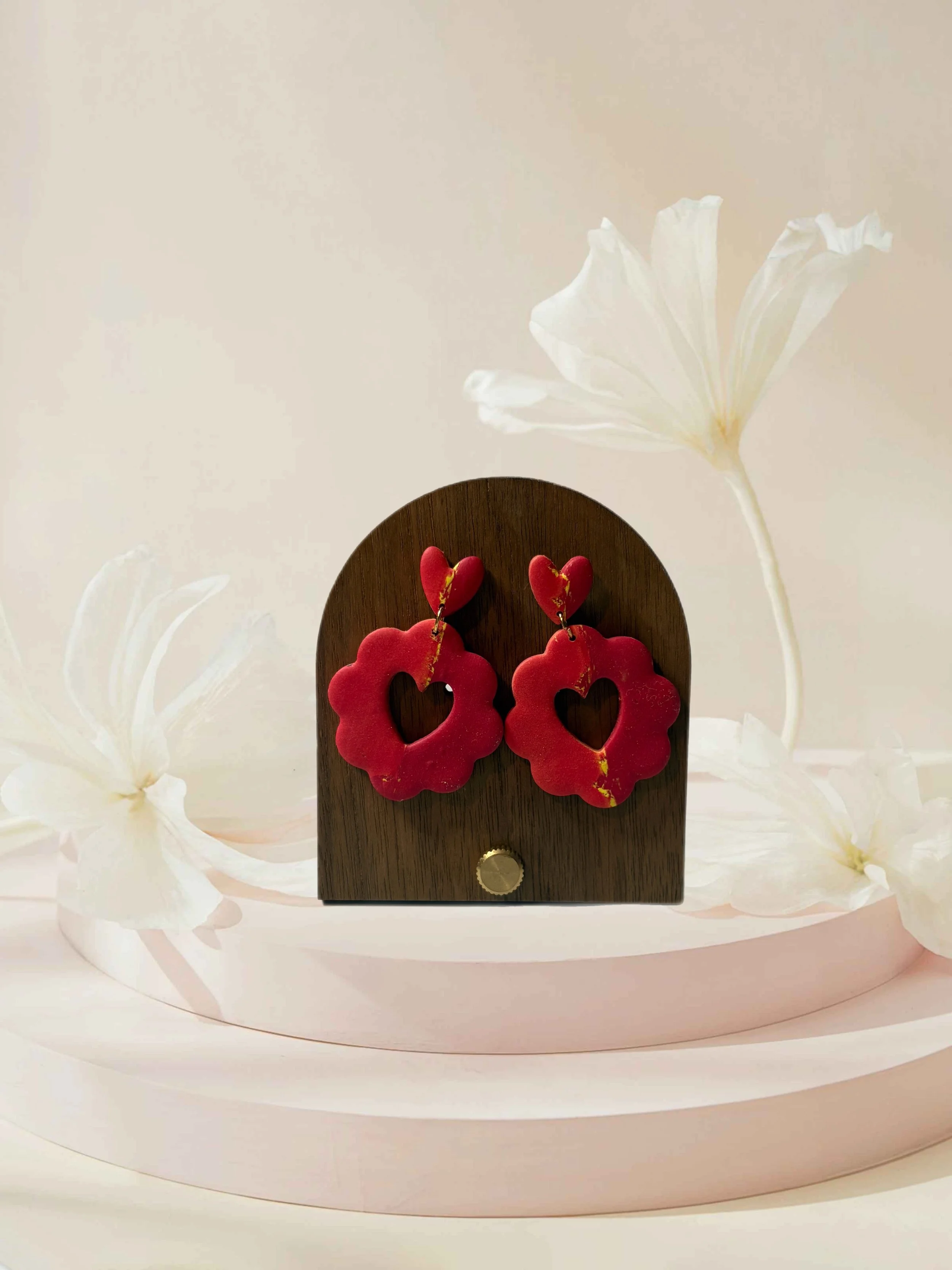 Fiery Heart Earrings