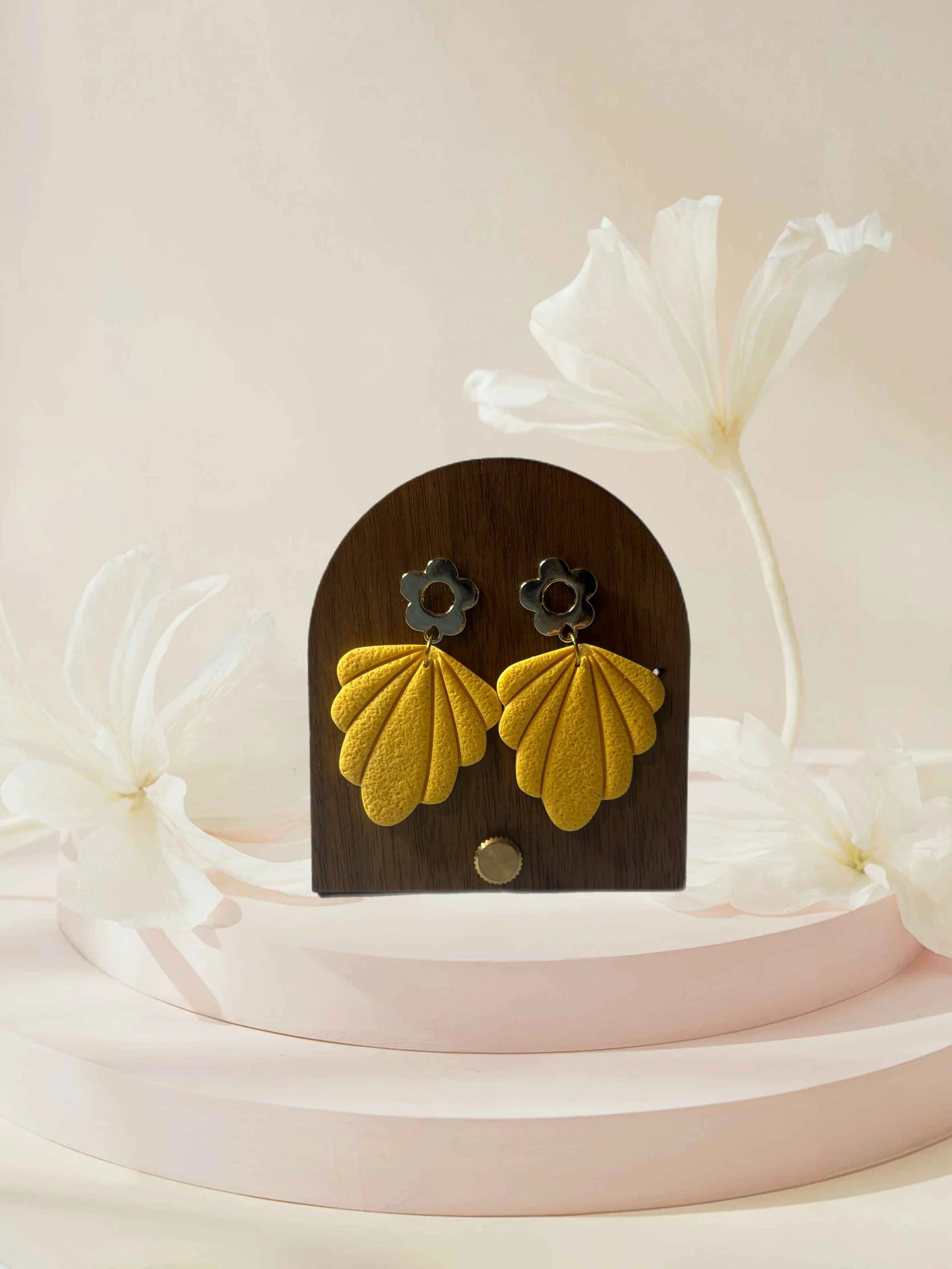 Yellow Flower Earrings