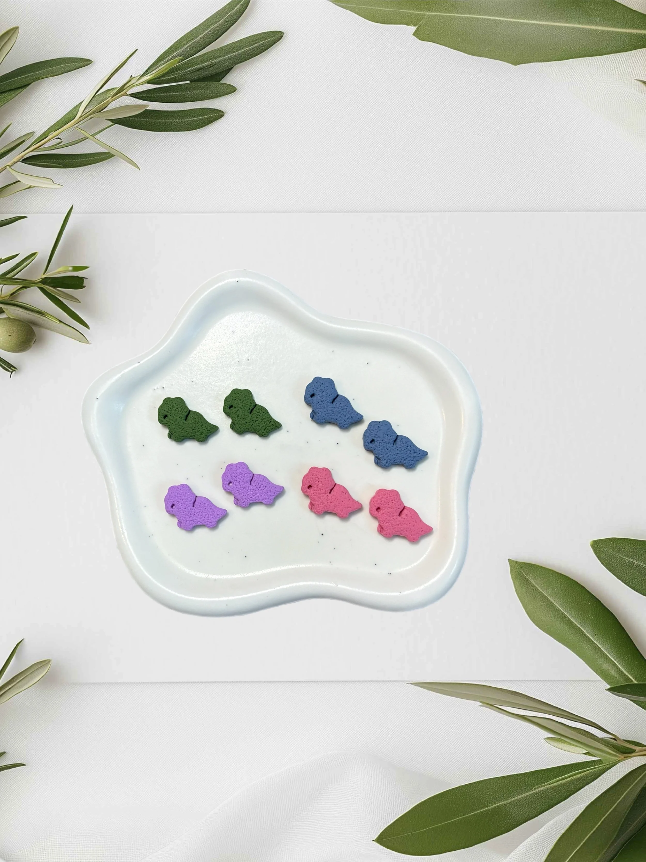 Triceratops Dinosaur Studs