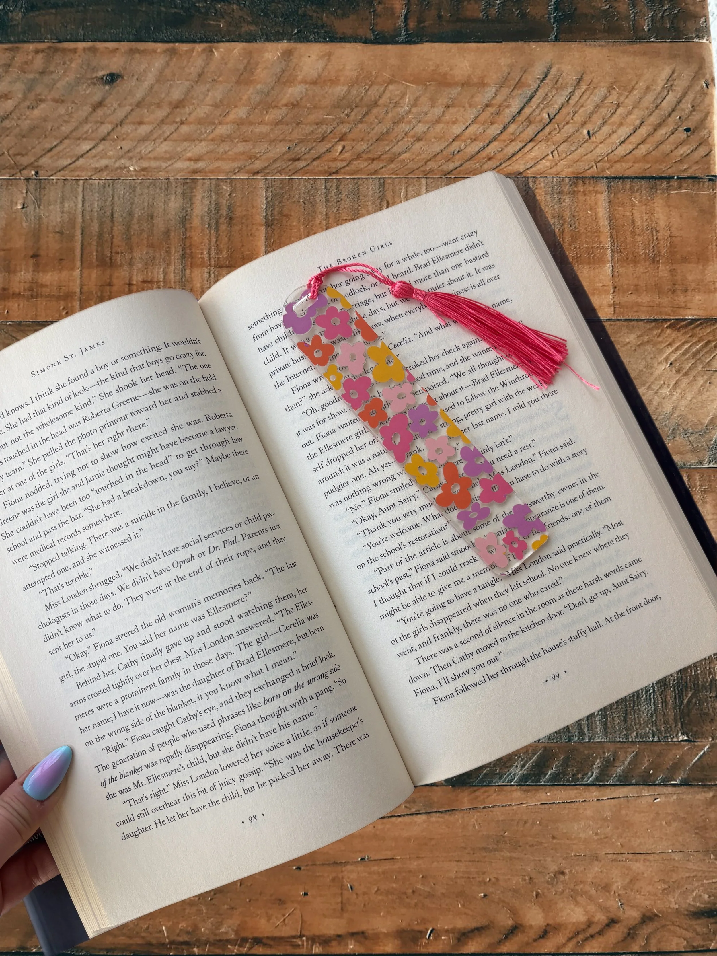 Retro Flower Bookmark