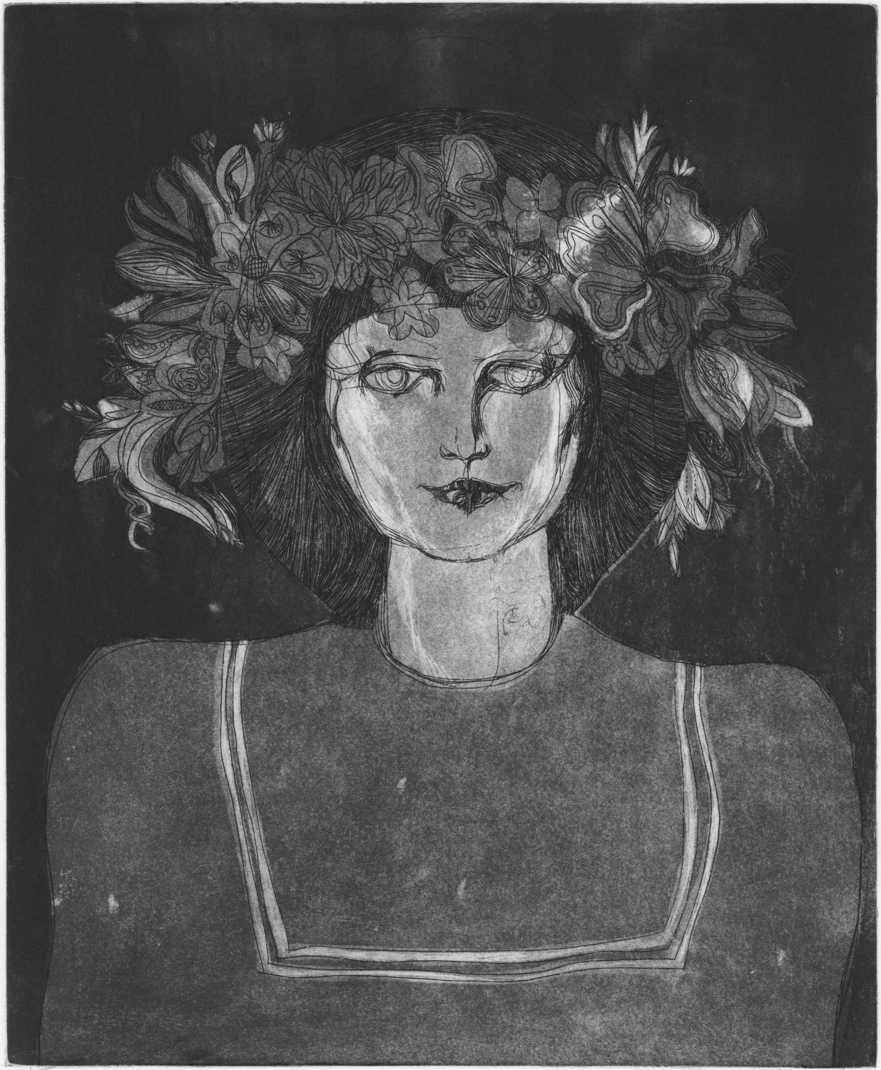 Flower Girl (c. 1979) - Lithograph