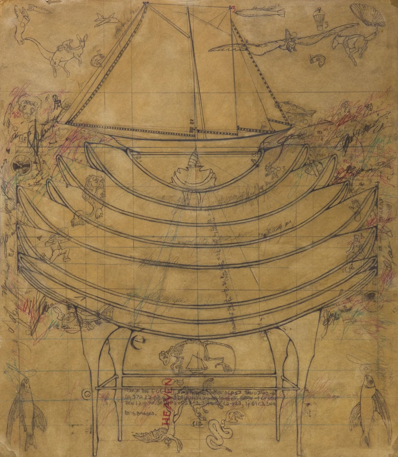 Sailing Away (c. 2005) - Pencil and pastel