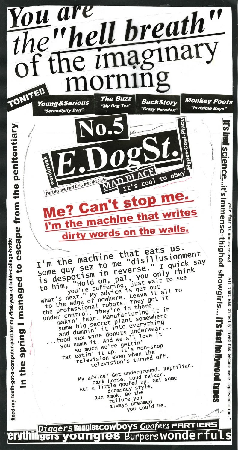 No. 5 E. Dog Street Lounge (2017) - Paper collage