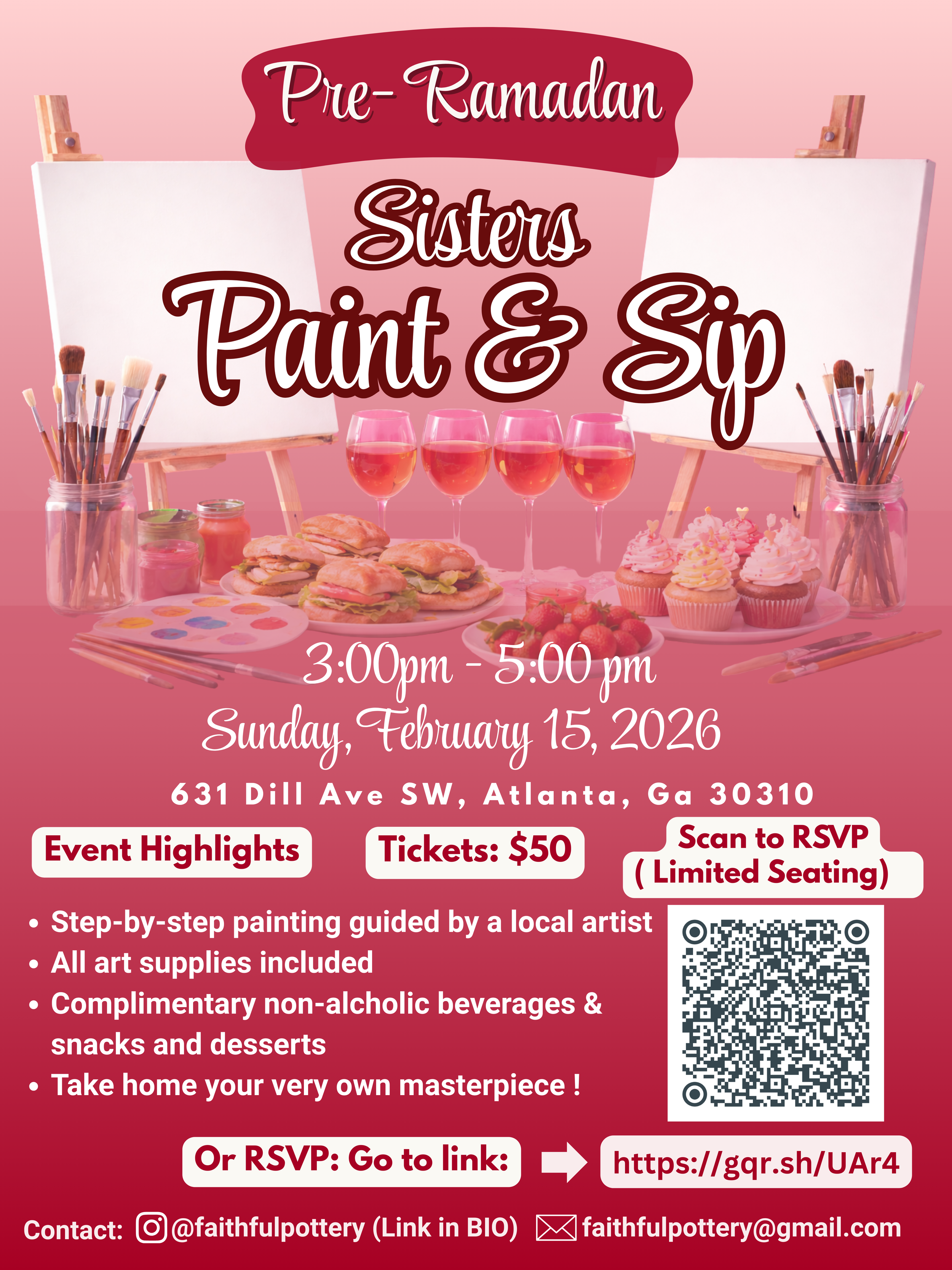 Pre-Ramadan Sisters Paint and Sip