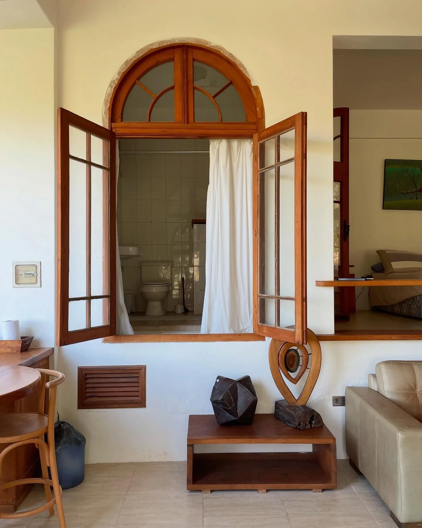 The guest house at the parcela we&rsquo;ve been staying at for the last few days. I love the thoughtfulness, the simplicity, and the quality of materials&mdash;everything I aim for in my own work. And the out-of-the-box thinking: a window from a sunk