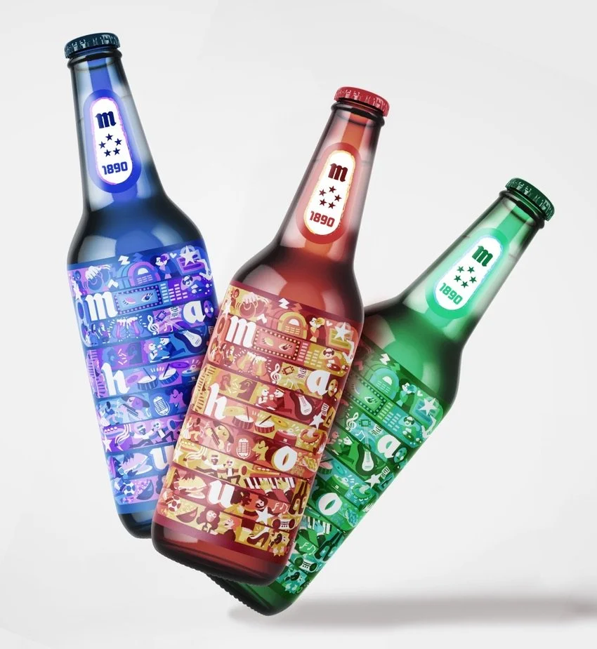 Mahou Bottle Tag Illustration - Class Project