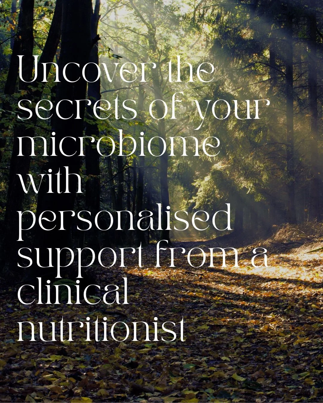 Until 8 January 2026 only. 20% off a comprehensive microbiome test. Only 9 remain. 

Contact me today to get a very clear picture of how your gut and microbiome are functioning.

Trillions of bugs coexist within you. Some are good, some aren&rsquo;t,