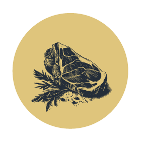 Graphic Illustration of a Ribeye Steak with herbs and seasoning