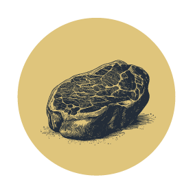 Graphic Illustration of a New York Strip Steak