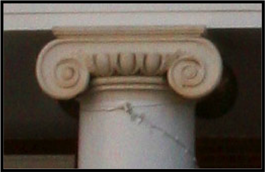 Ancient temple column