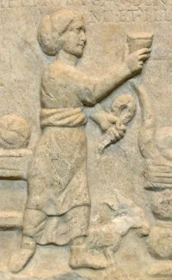Relief of an ancient Roman woman