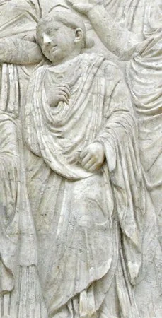 Relief of an ancient Roman man