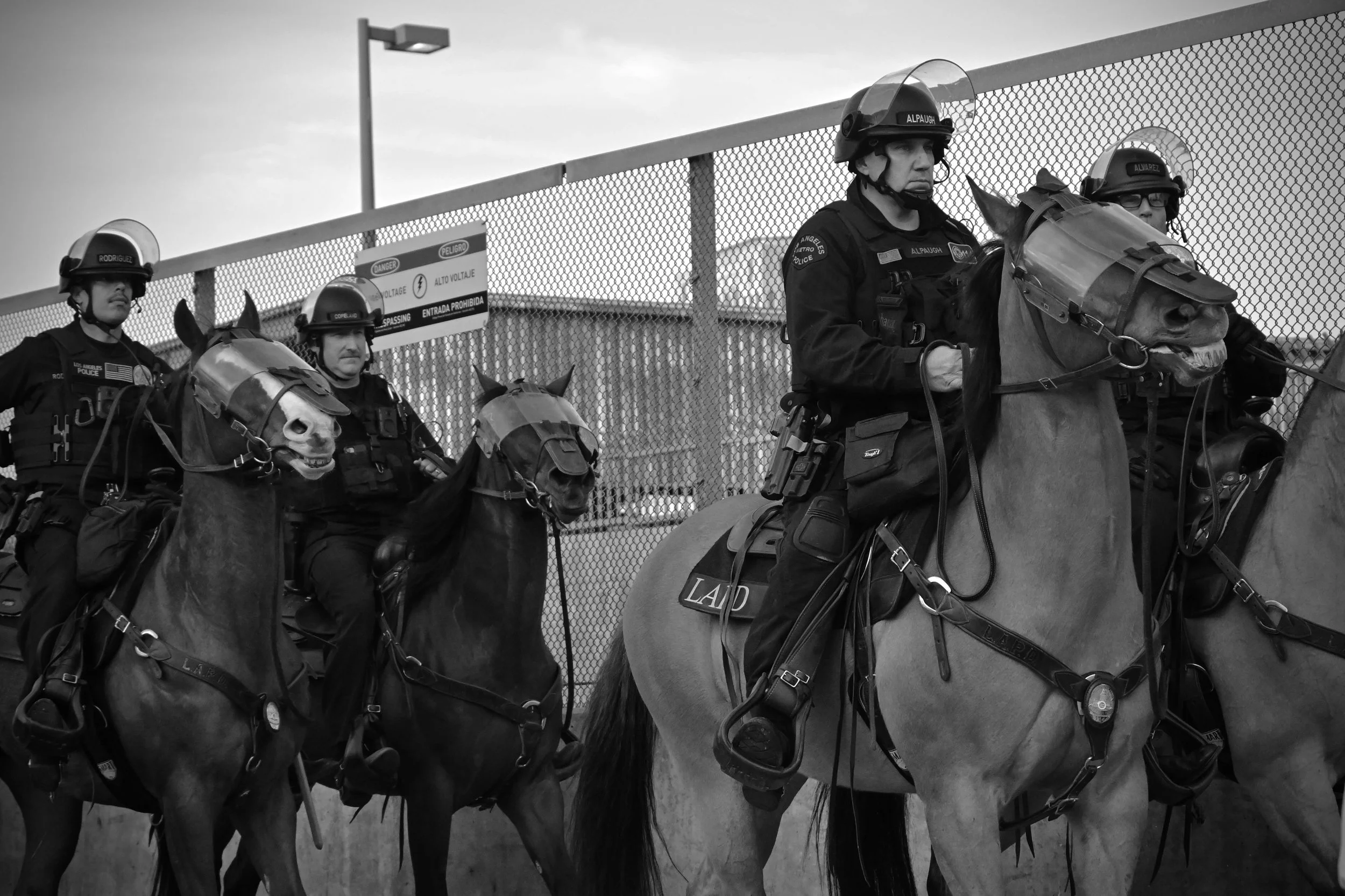LAPD Mounted Officers being deployed from the Metropolitan Detention Center. (Los Angeles, 2026)