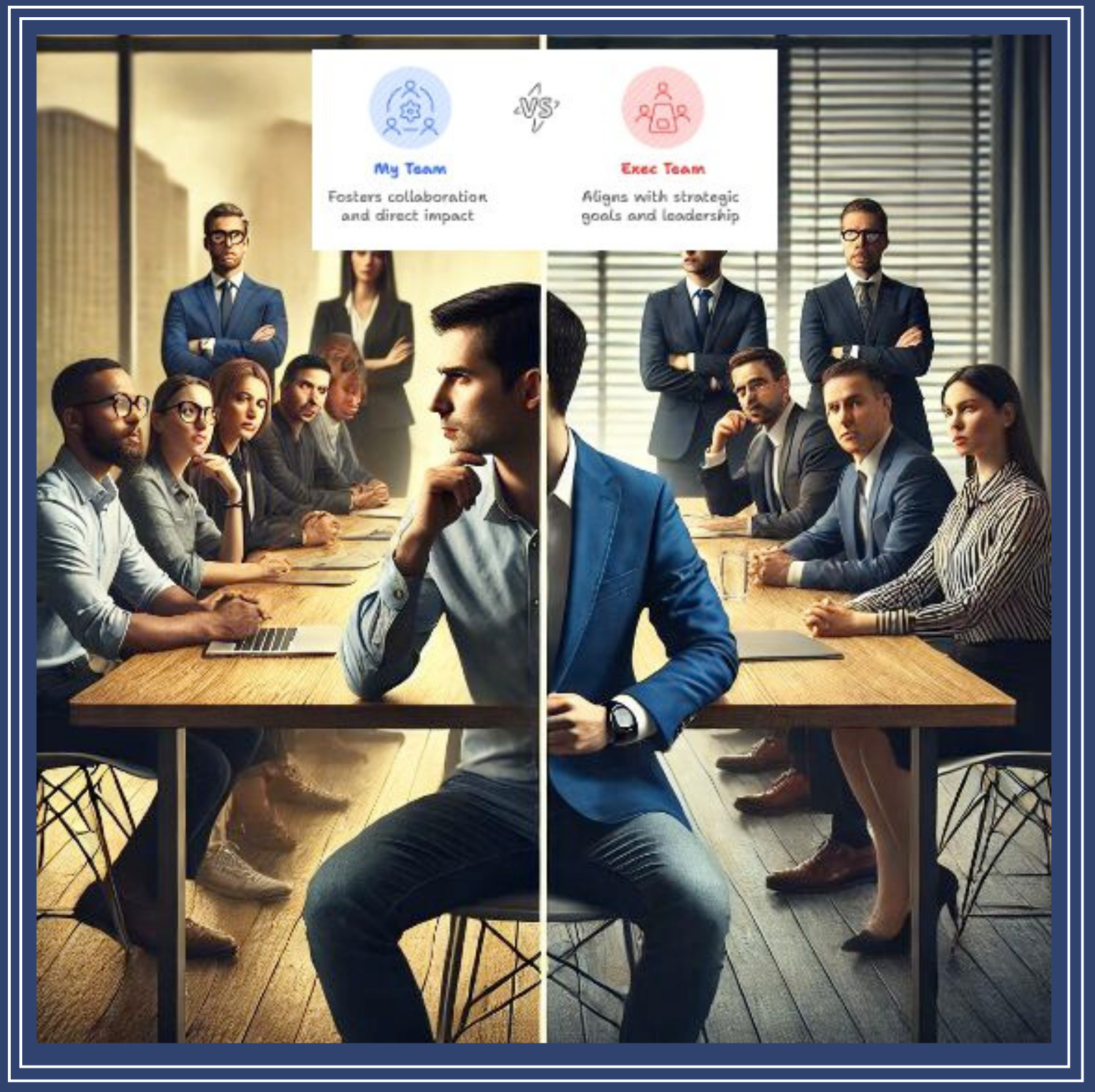 Your departmental team vs your (boss’s)executive team?