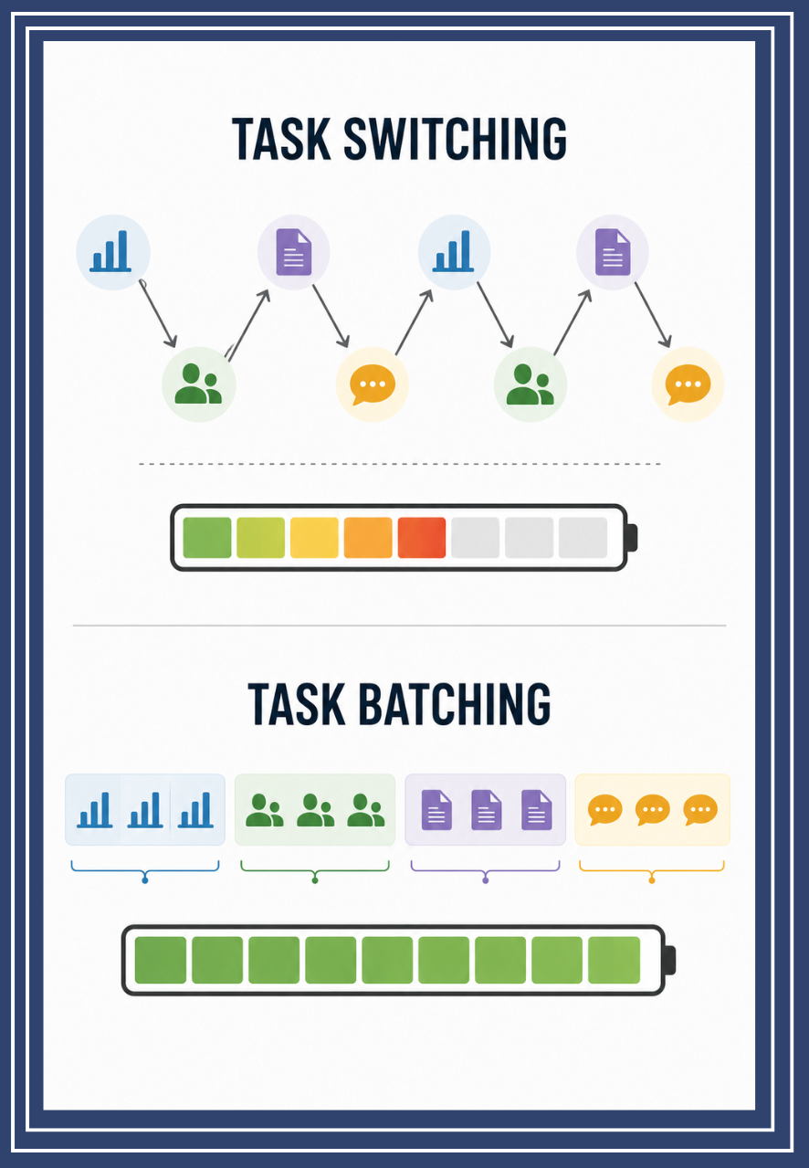 We're talking energy management, not time management. 