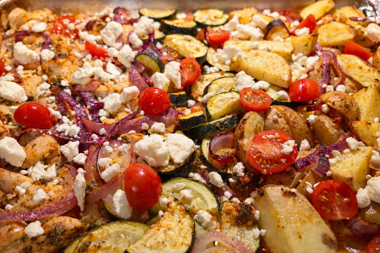 Greek Lemon Chicken &amp; Potatoes Sheet Pan Dinner