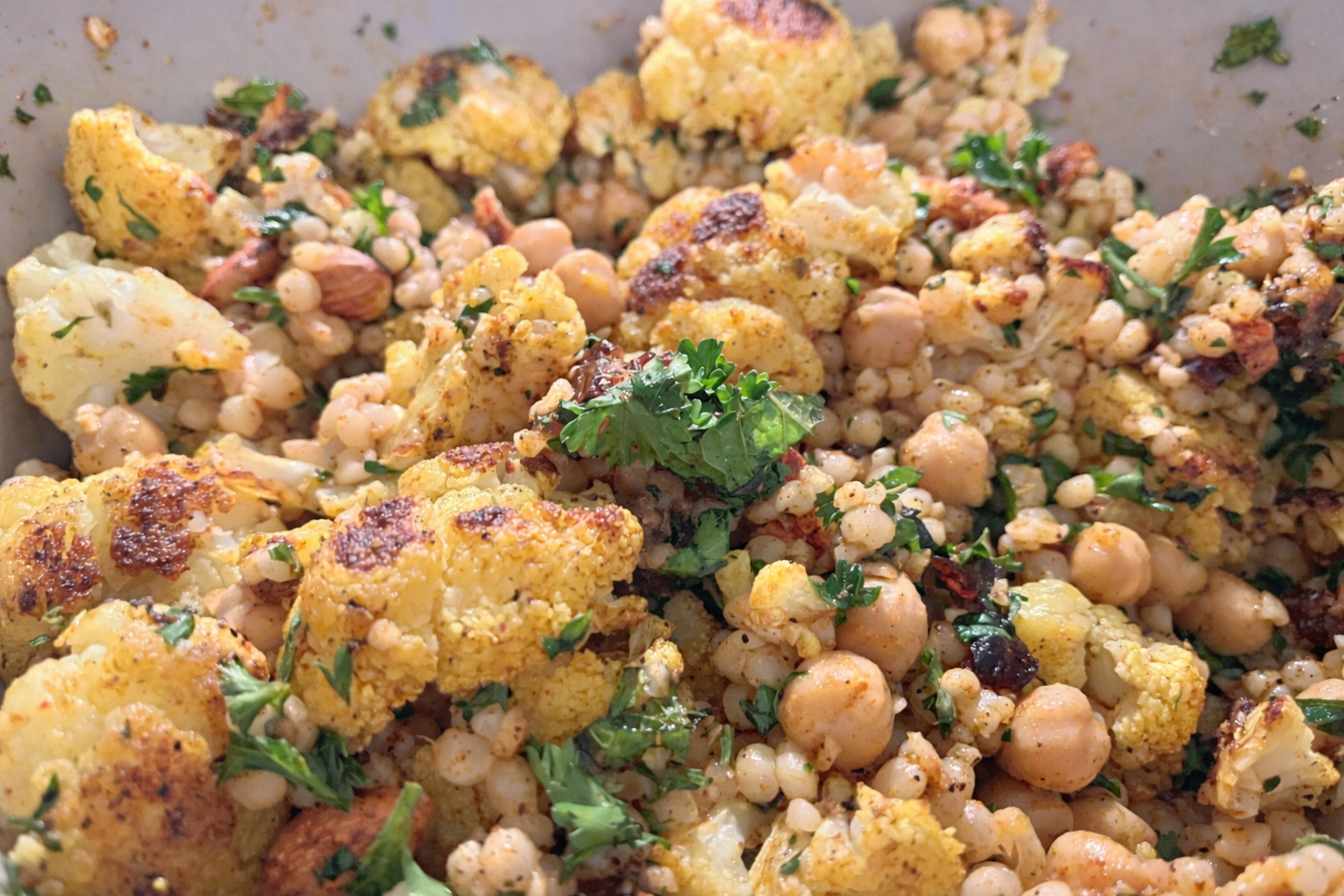 Cauliflower Couscous Salad with Lemony Paprika Dressing