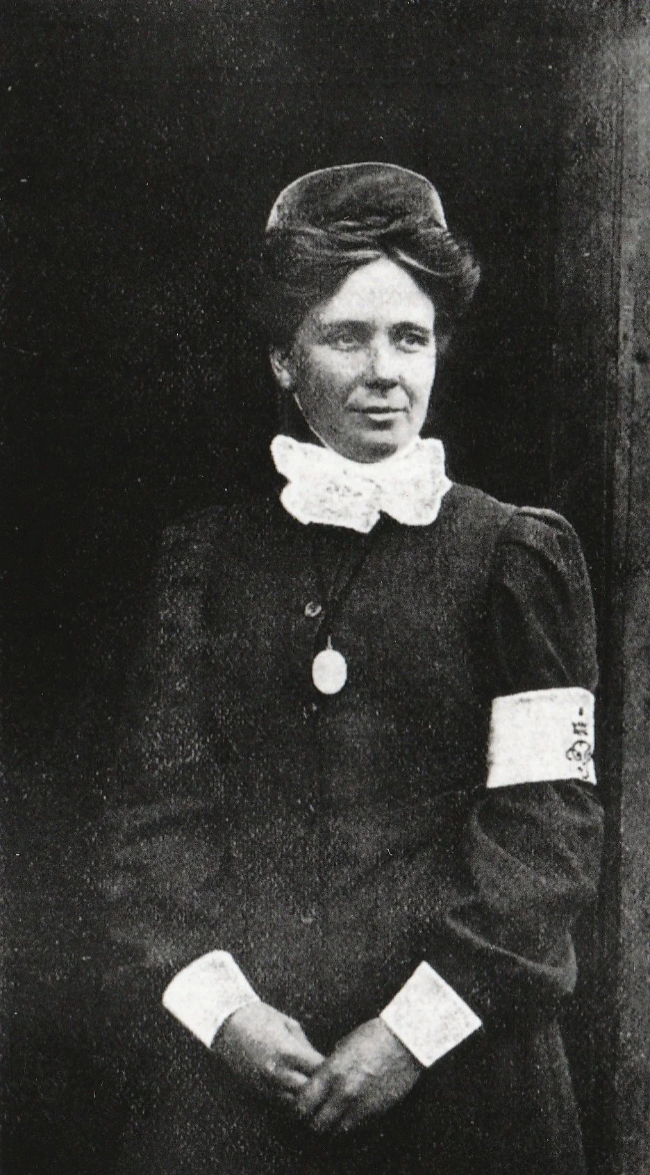 Joanna MacKinnon, my great-great grandmother, posing with her newly presented medal in 1908.