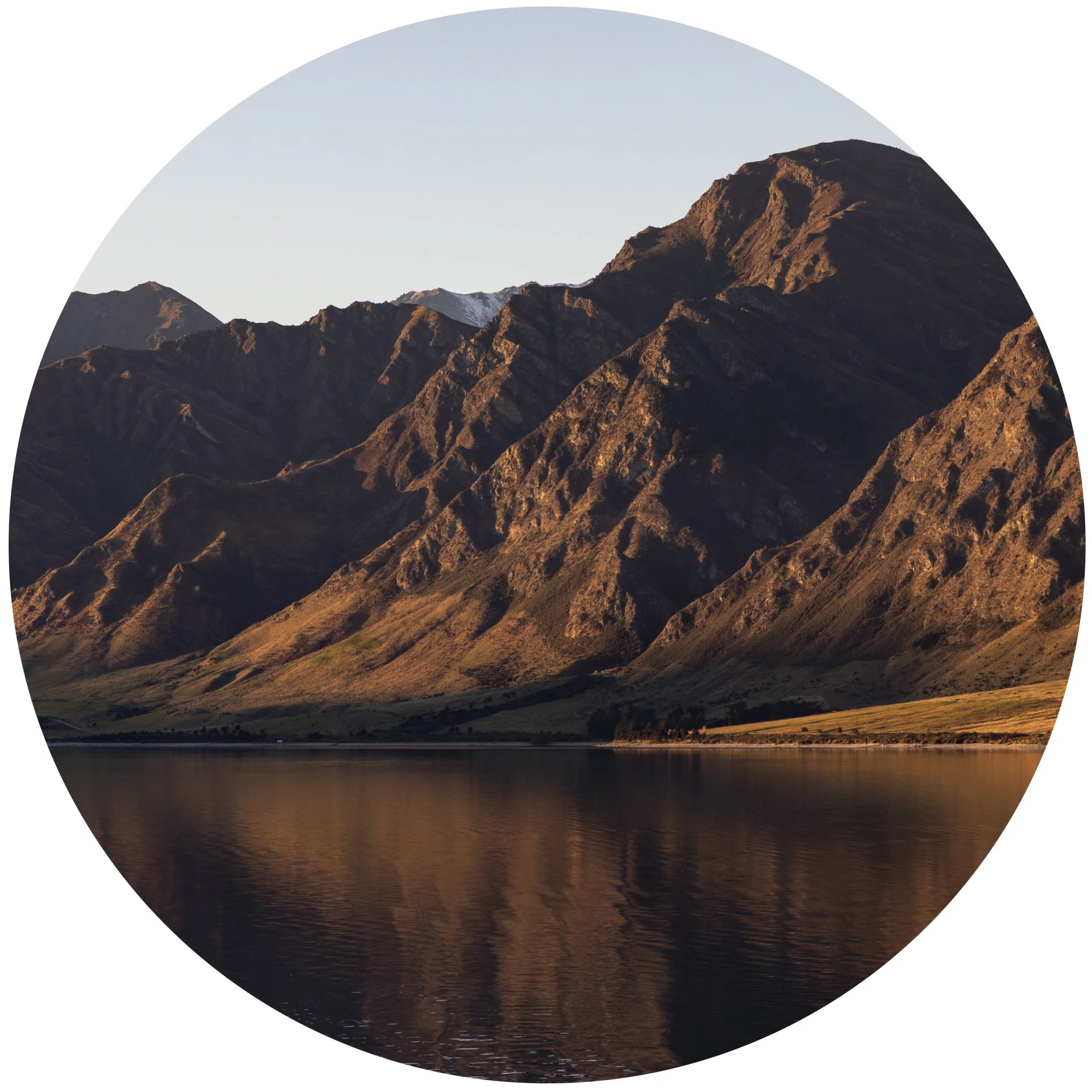 Lake Hawea at golden hour