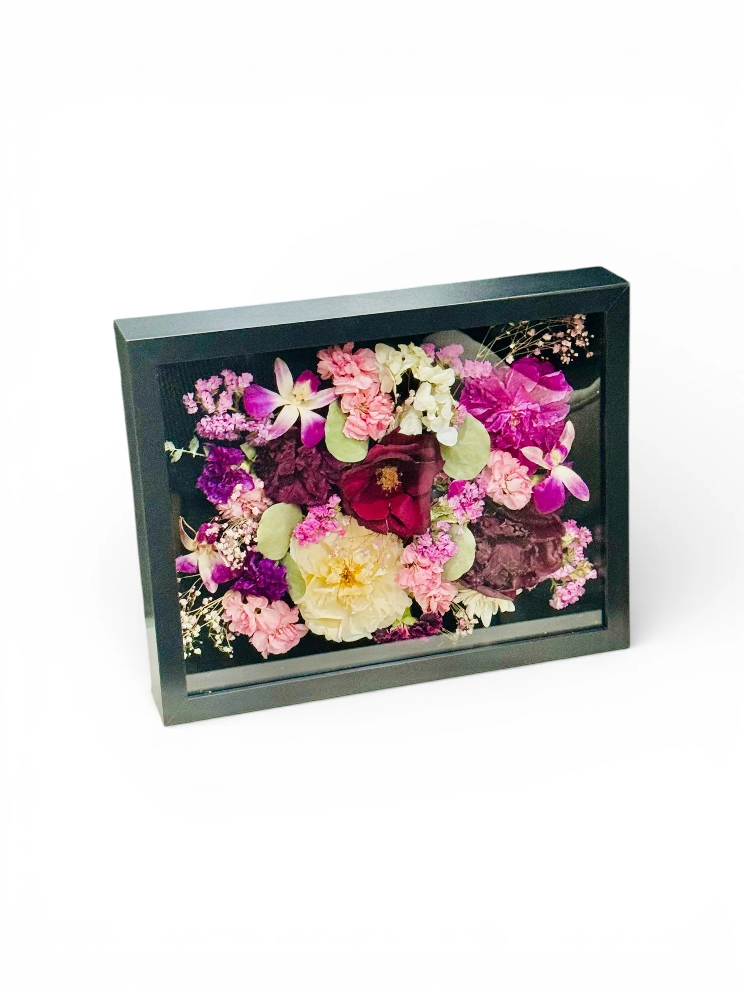 3D Flower black shadow box